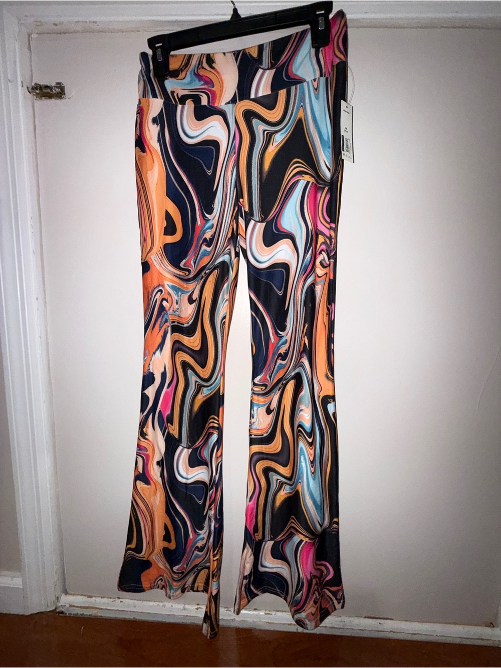 NWT Multi-Color Swirl Flare Pants